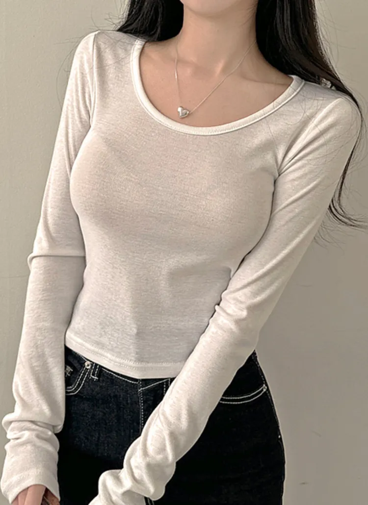 コラム COLUMN ドロストクロップドシャツ コットン混 長袖 白 36 美品 
