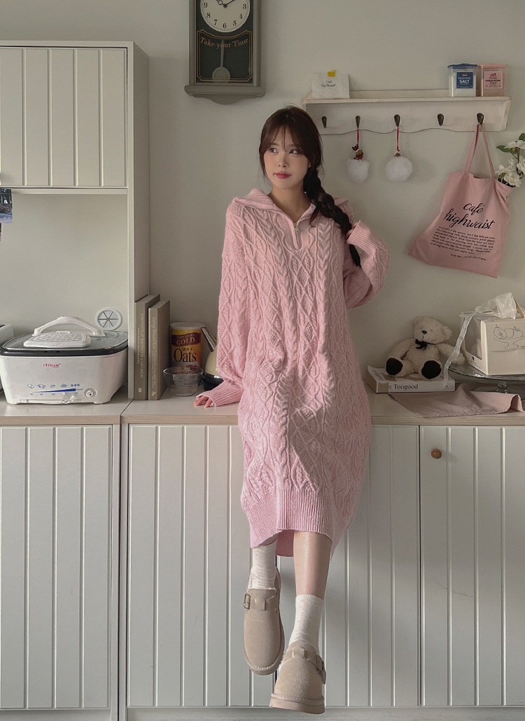 TO BE CHIC ニットワンピース／ピンク Aラインドッキングニットワンピースsdpxyf9017 ピンク – [公式]SAISON