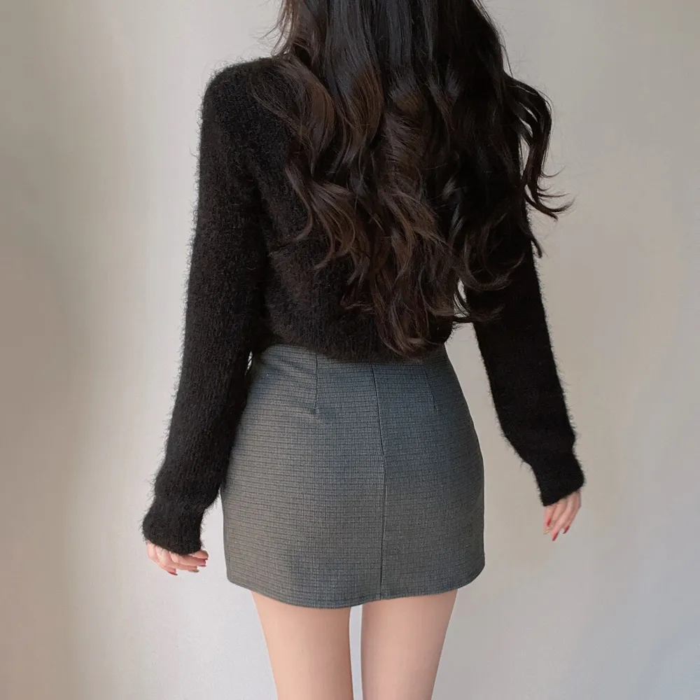 3ボタンプリーツチェックスカート | mirangmirang | 詳細画像26