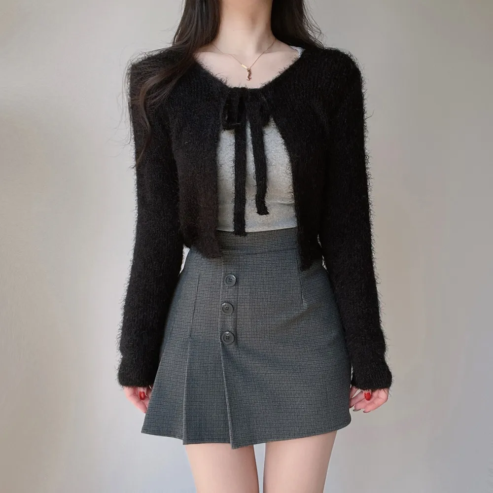 3ボタンプリーツチェックスカート | mirangmirang | 詳細画像27