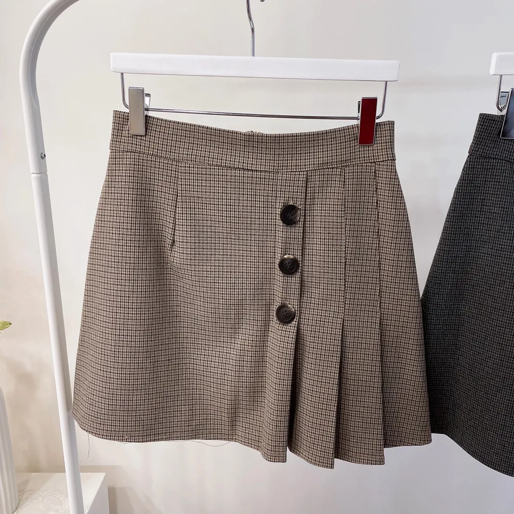 3ボタンプリーツチェックスカート | mirangmirang | 詳細画像30