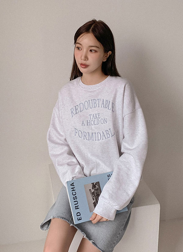 裏起毛英字刺繍スウェット | レディースファッション通販 - DHOLIC