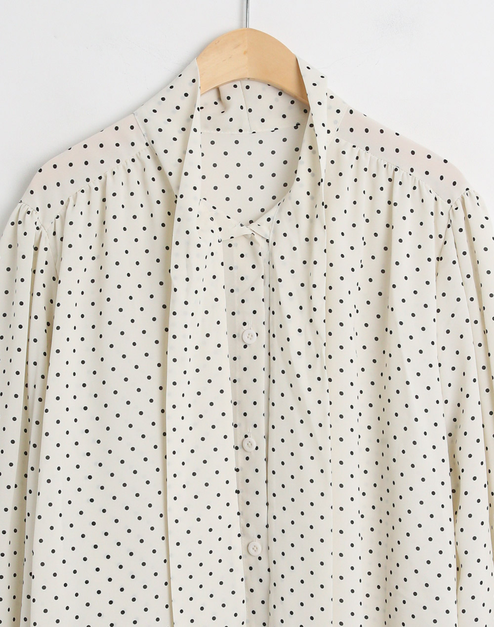 ハイネックドットリボンパフブラウス | DHOLIC | 詳細画像18