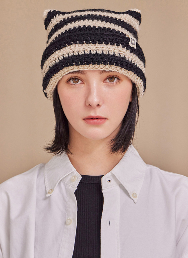 未使用◇Taoコムデギャルソン ウールミックス クロシェ ビーニー