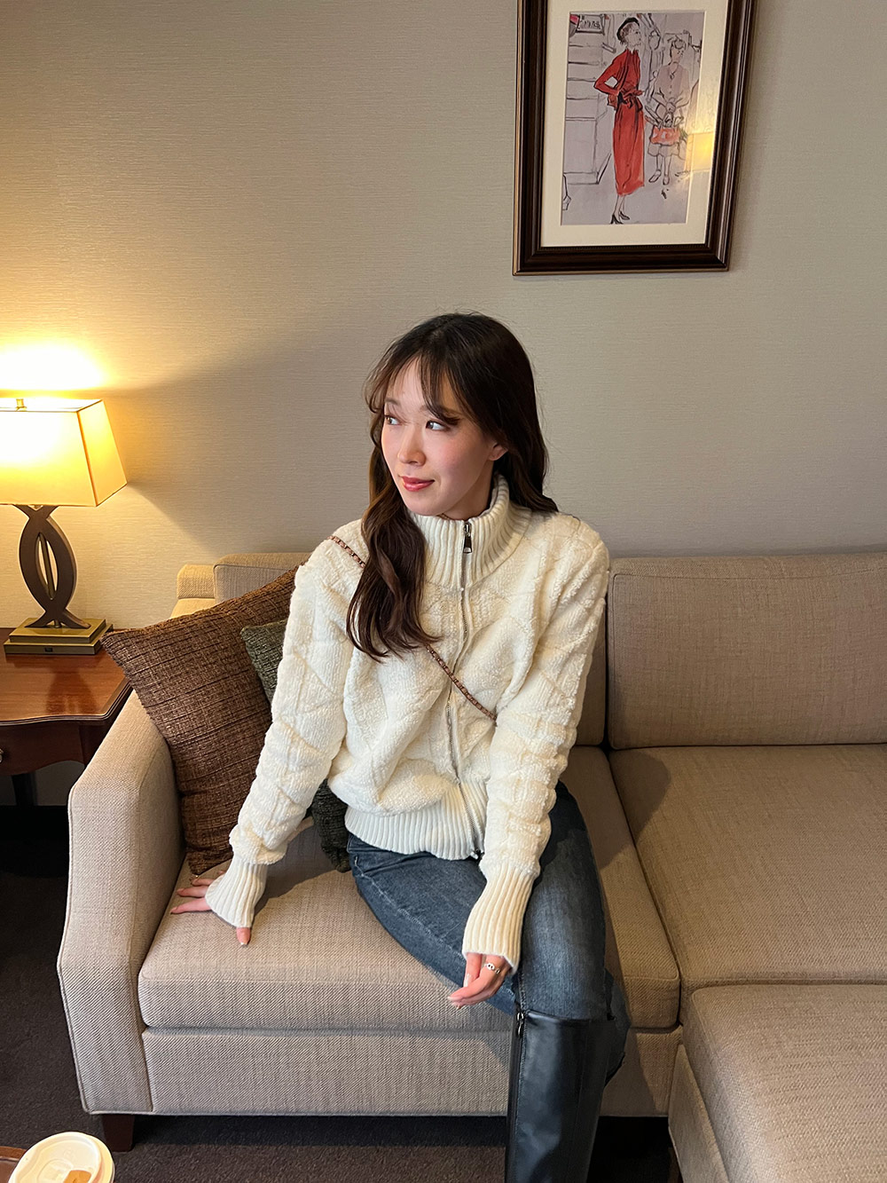 *再入荷*クロスソフトタッチニットジップカーディガン | 詳細画像13