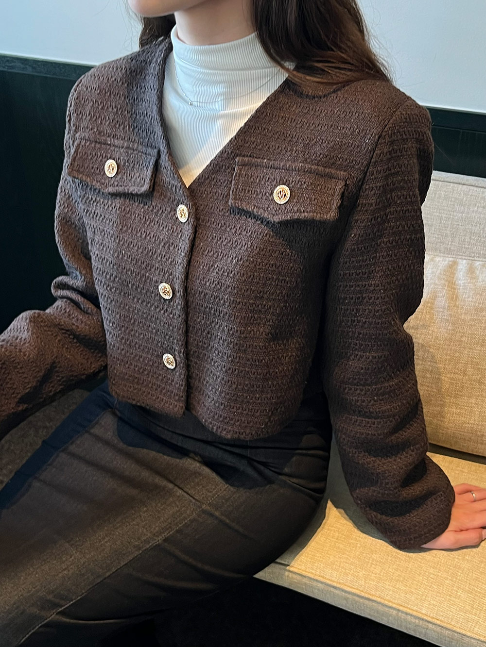 ゴールドボタンVネックジャケット | 詳細画像15