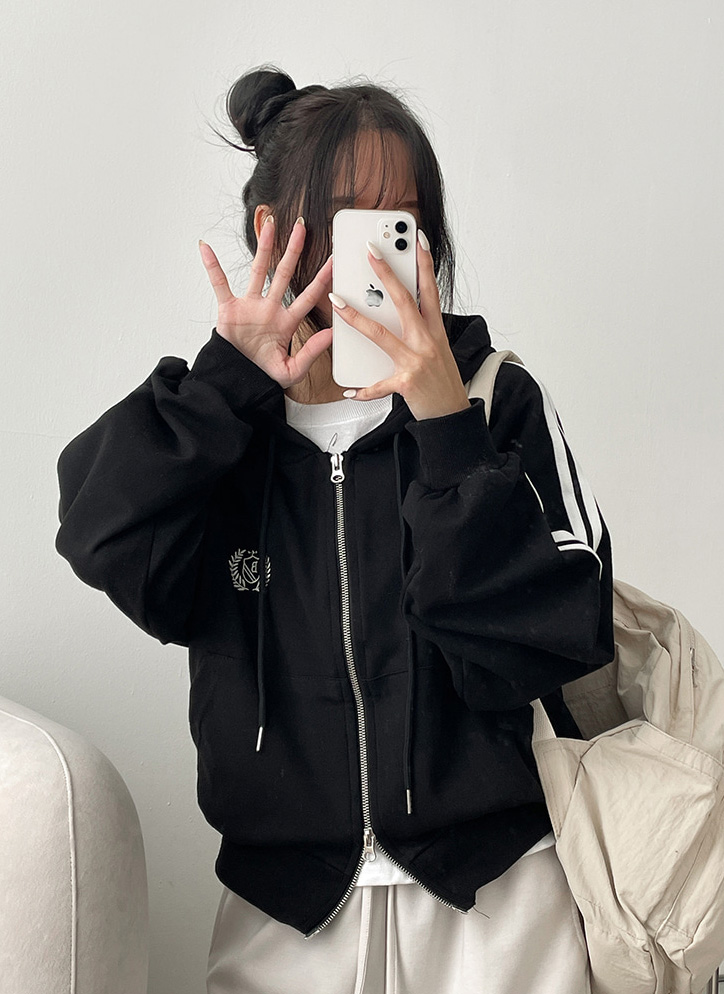刺繍トラックジップパーカー | レディースファッション通販 - DHOLIC