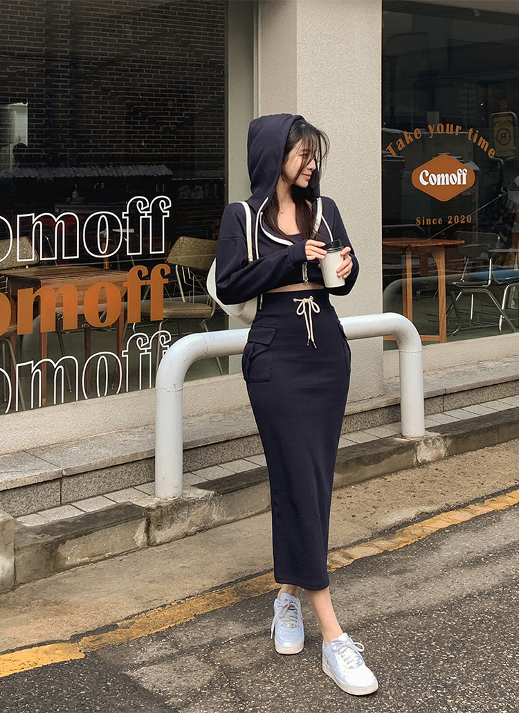 ゴルフウェア レイヤード風 デザイン 上下セット S セットアップ