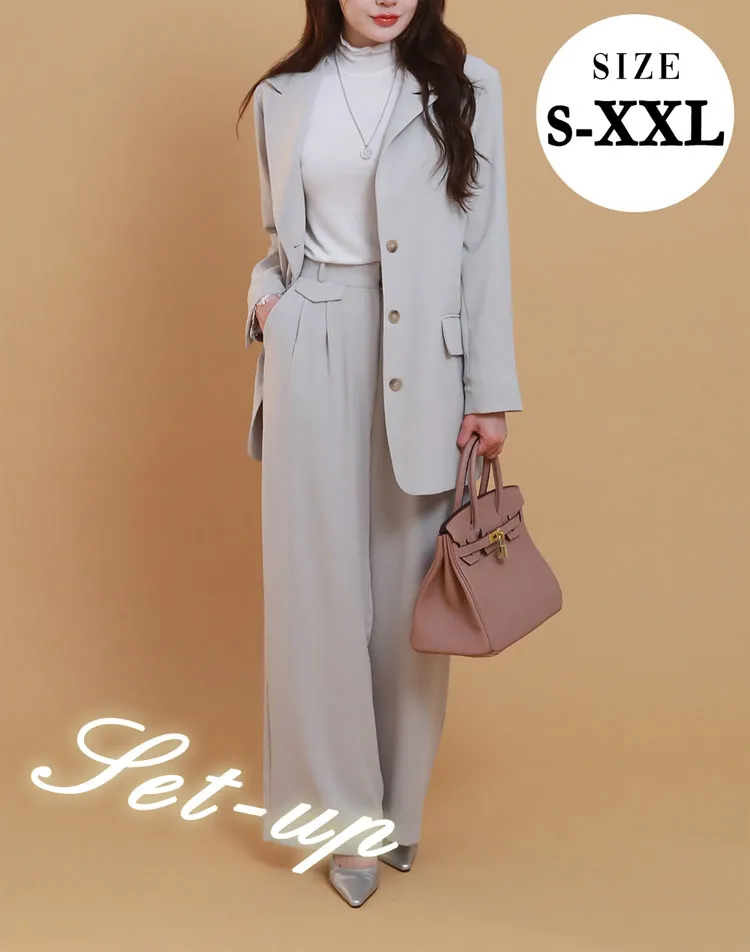 ダーツシングルテーラードジャケット&フラップスラックスSET | DHOLIC | 詳細画像1