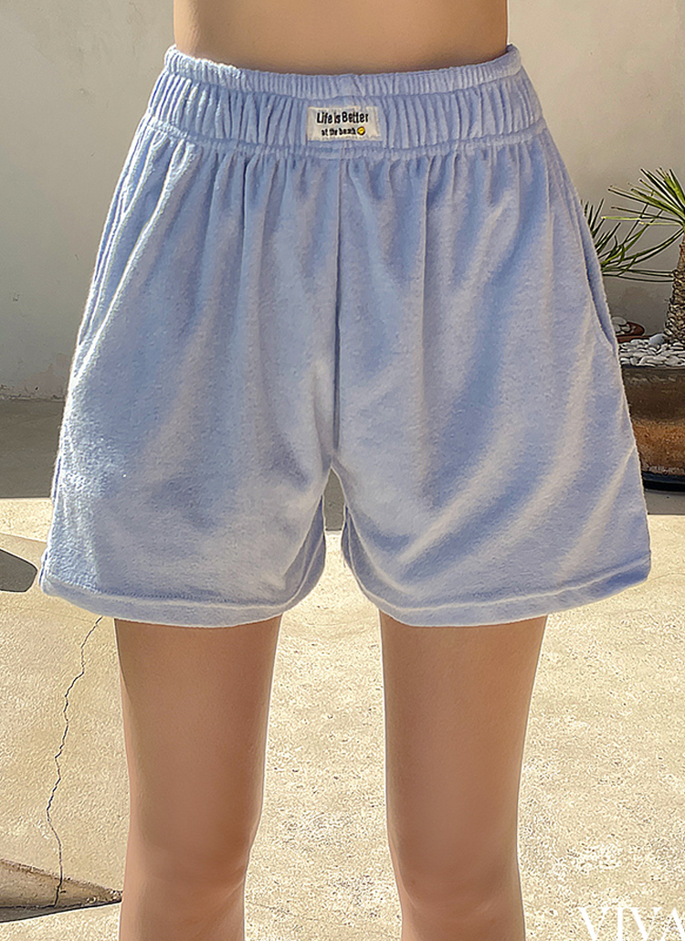 ラベルパイル地ショートパンツ | レディースファッション通販 - DHOLIC
