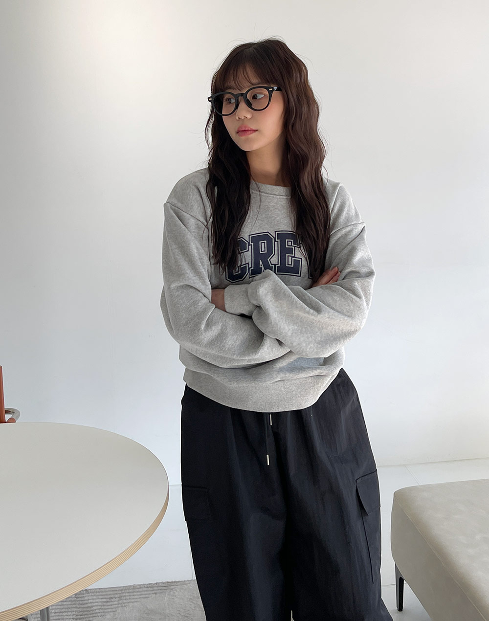 CREWクロップドスウェット | DHOLIC | 詳細画像4
