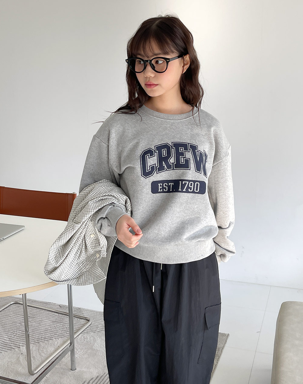 CREWクロップドスウェット | DHOLIC | 詳細画像9
