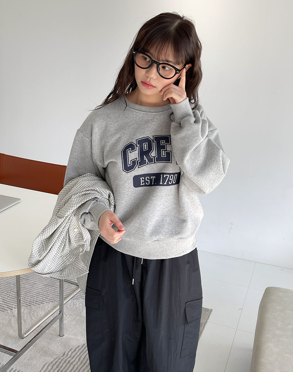 CREWクロップドスウェット | DHOLIC | 詳細画像10