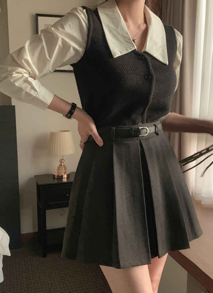 Karen Millen☆ミックスベルト付 プリーツ ミニドレス ベルト付プリーツミニスカート | レディースファッション通販