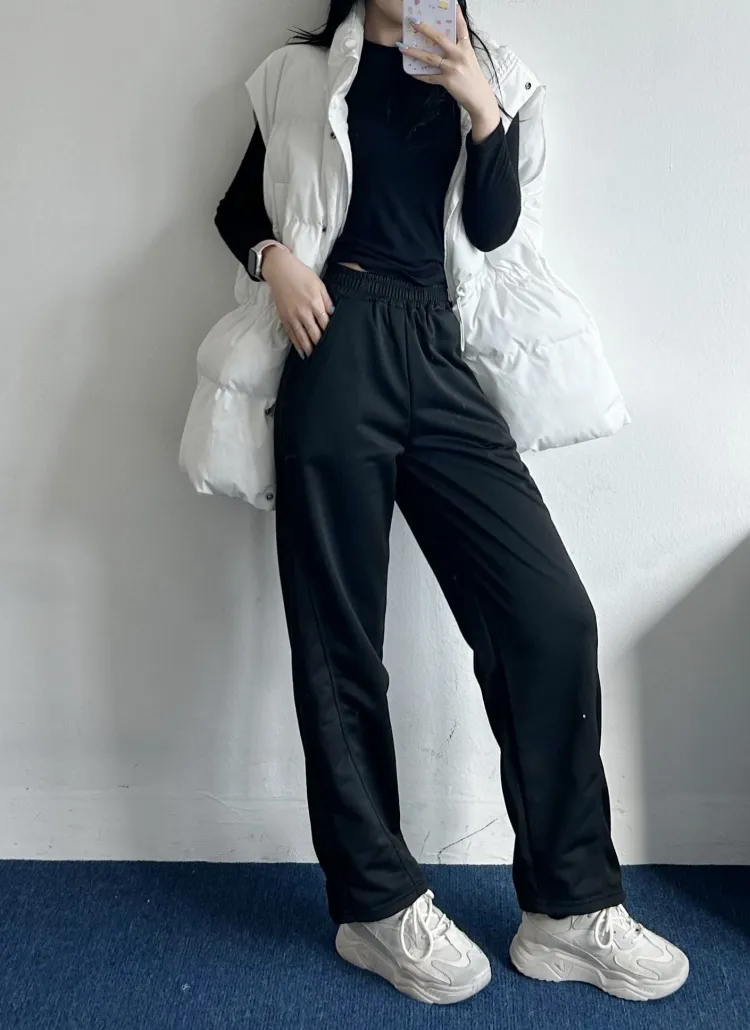 サイドラインスウェットストレートパンツ | レディース