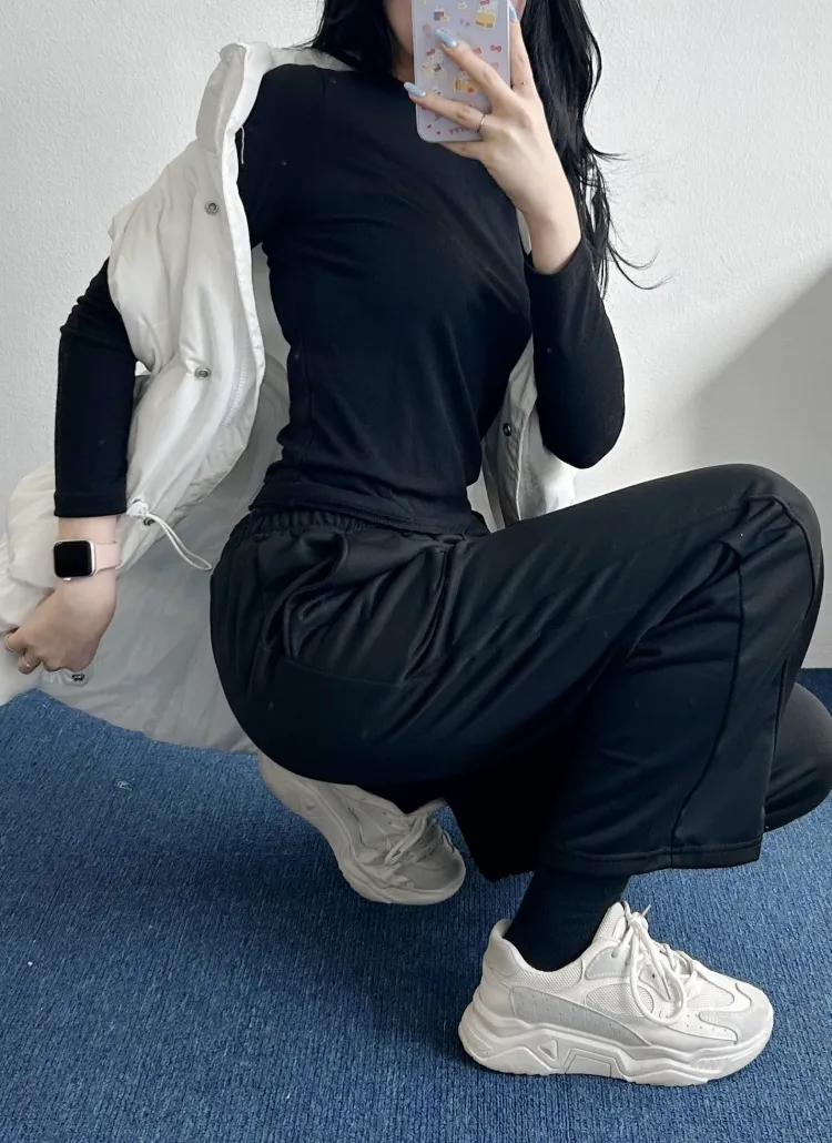 サイドラインスウェットストレートパンツ | レディース