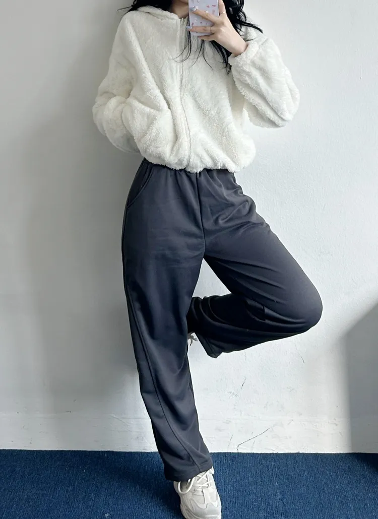 サイドラインスウェットストレートパンツ | レディース