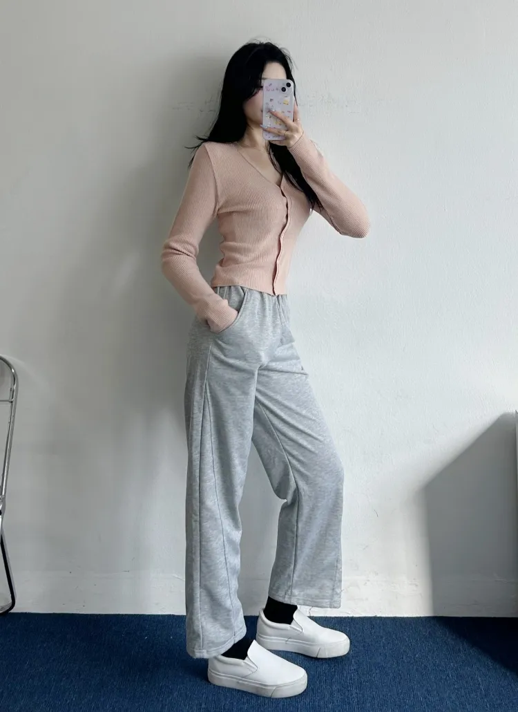 サイドラインスウェットストレートパンツ | レディース