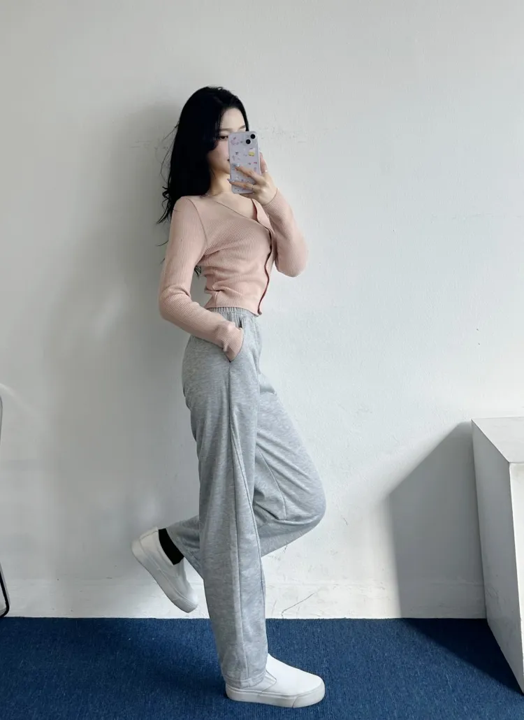 サイドラインスウェットストレートパンツ | レディース