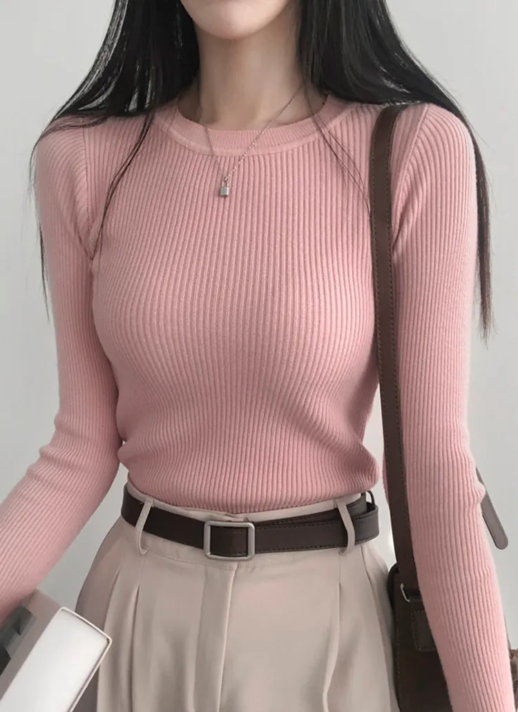 ラウンドスリムリブニット | lilisense | 詳細画像1