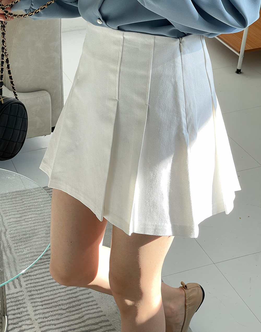 パンツ裏地ツータックミニスカート | DHOLIC | 詳細画像17