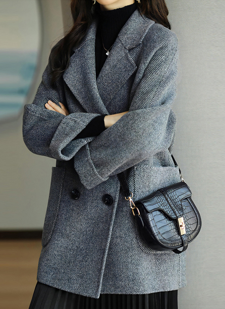 新品【LOVELESS】ヘリンボーンチェックダブルコート 新品】LOVELESS ヘリンボーンチェックダブルコート - メルカリ