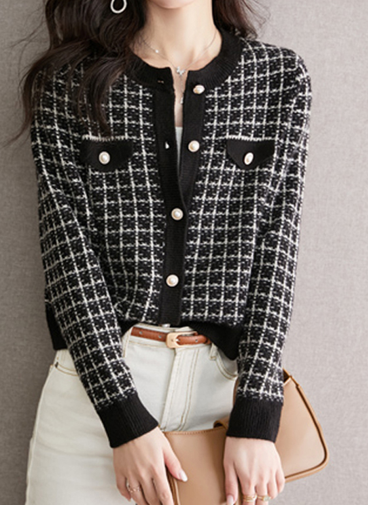 エコパールボタンツイードカーディガン | レディースファッション通販