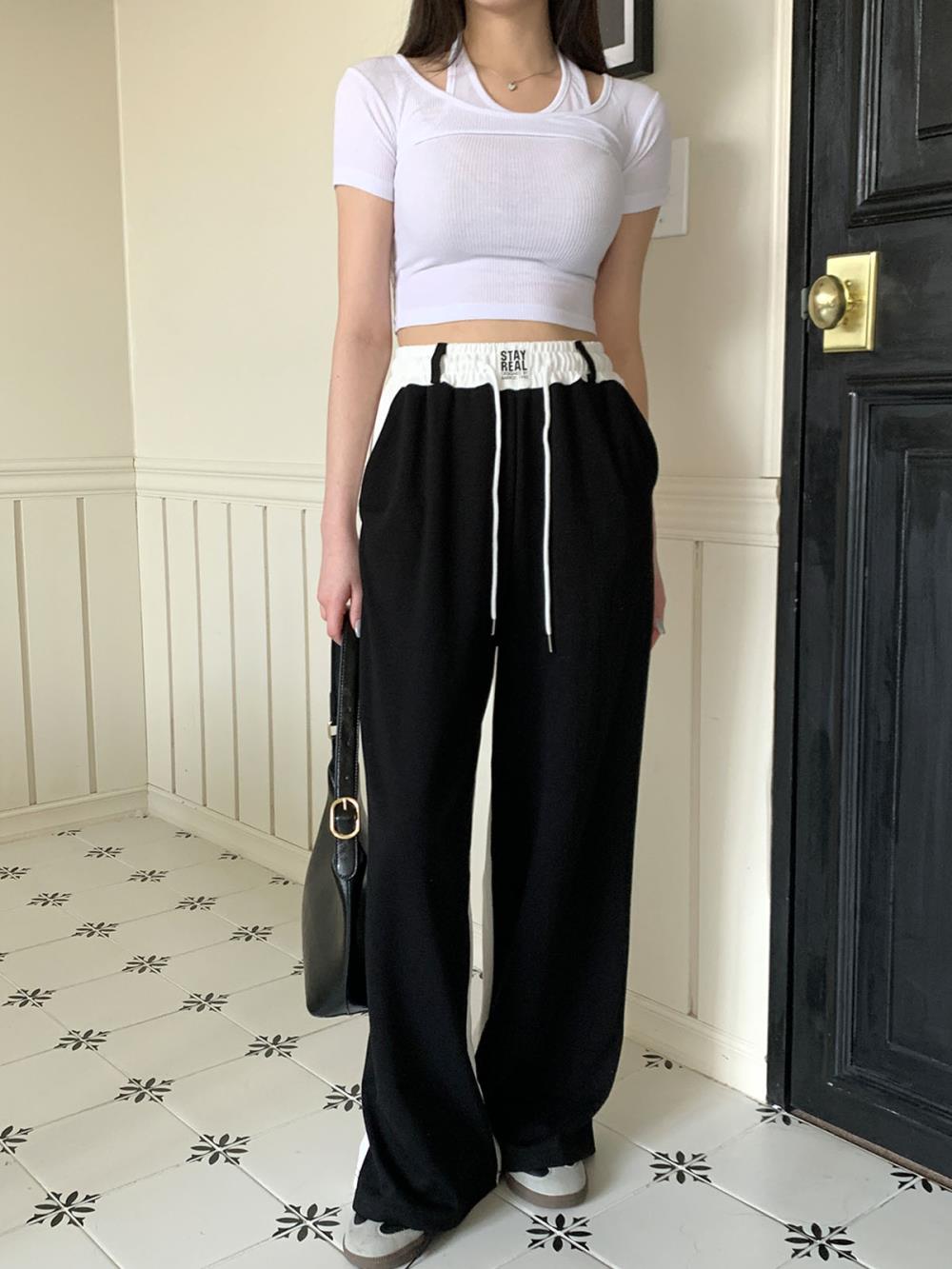 F//H ヒロミ　トレーナー白XL ナイロンパンツ黒XL F//H ヒロミ トレーナー白XL ナイロンパンツ黒XL F//H ヒロミ