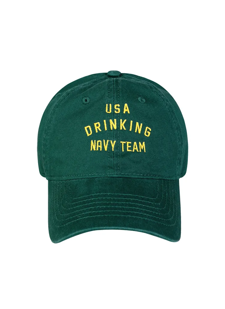 USA DRINKING NAVY TEAM刺繍キャップ(DARK GREEN) | 詳細画像1