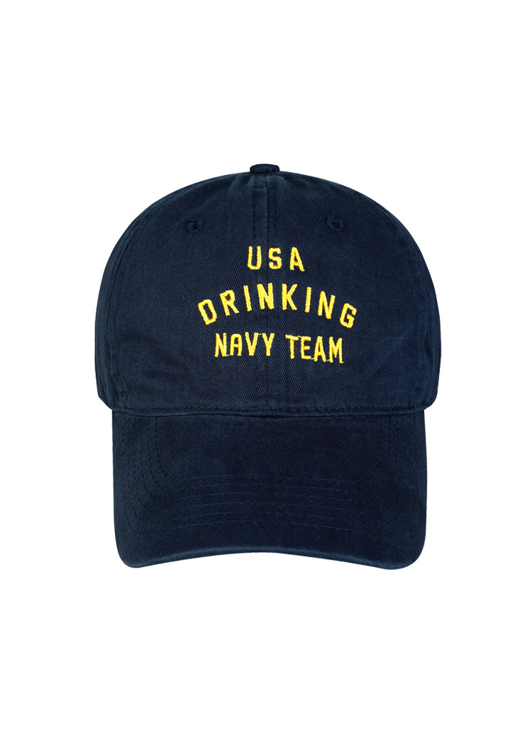 USA DRINKING NAVY TEAM刺繍キャップ(NAVY) | レディース