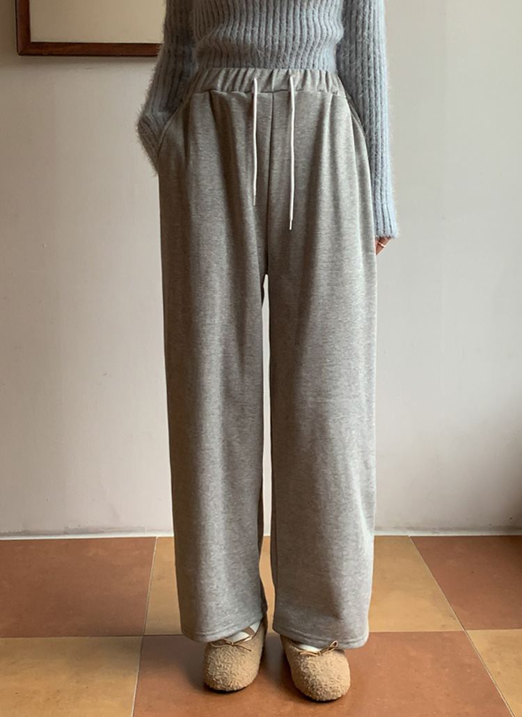 新品未使用 トローヴ ウールスウェット パンツ 2TYPE裏起毛ドロストスウェットパンツ | レディースファッション