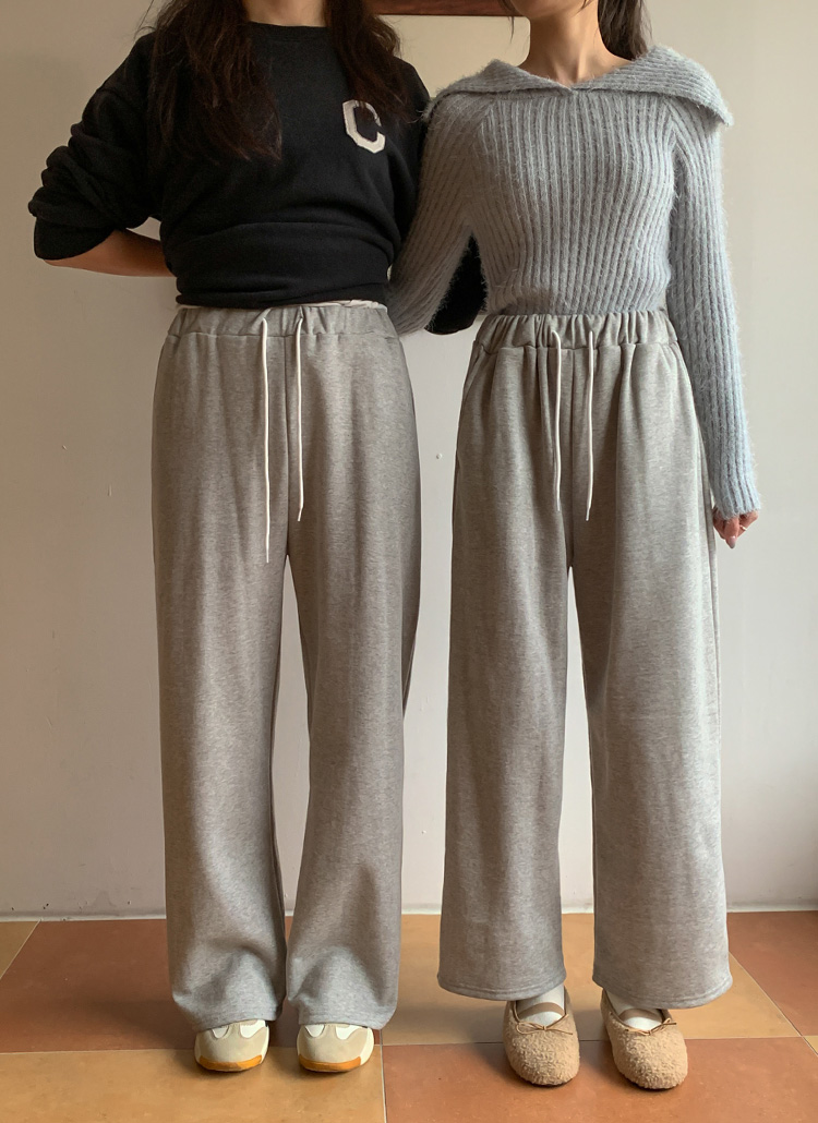新品未使用 トローヴ ウールスウェット パンツ 2TYPE裏起毛ドロストスウェットパンツ | レディースファッション