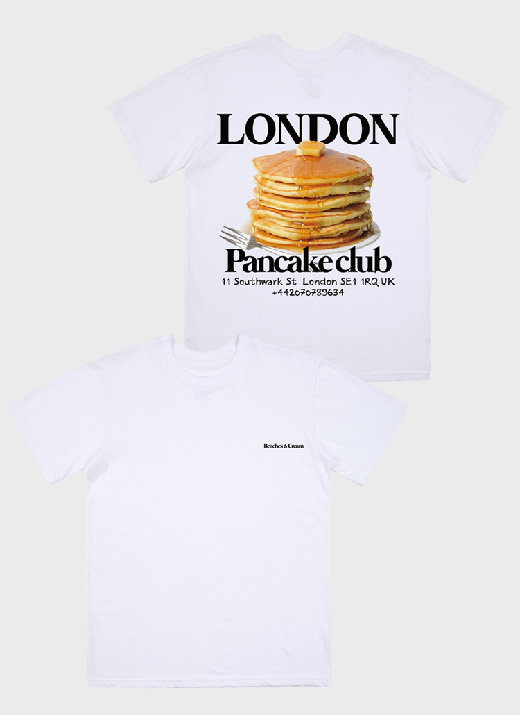LONDONパンケーキプリント半袖Tシャツ(WHITE) | レディース