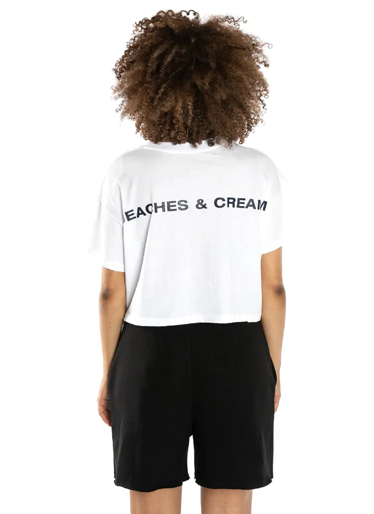 B&C SIMPLEロゴクロップド半袖Tシャツ(WHITE) | 詳細画像1