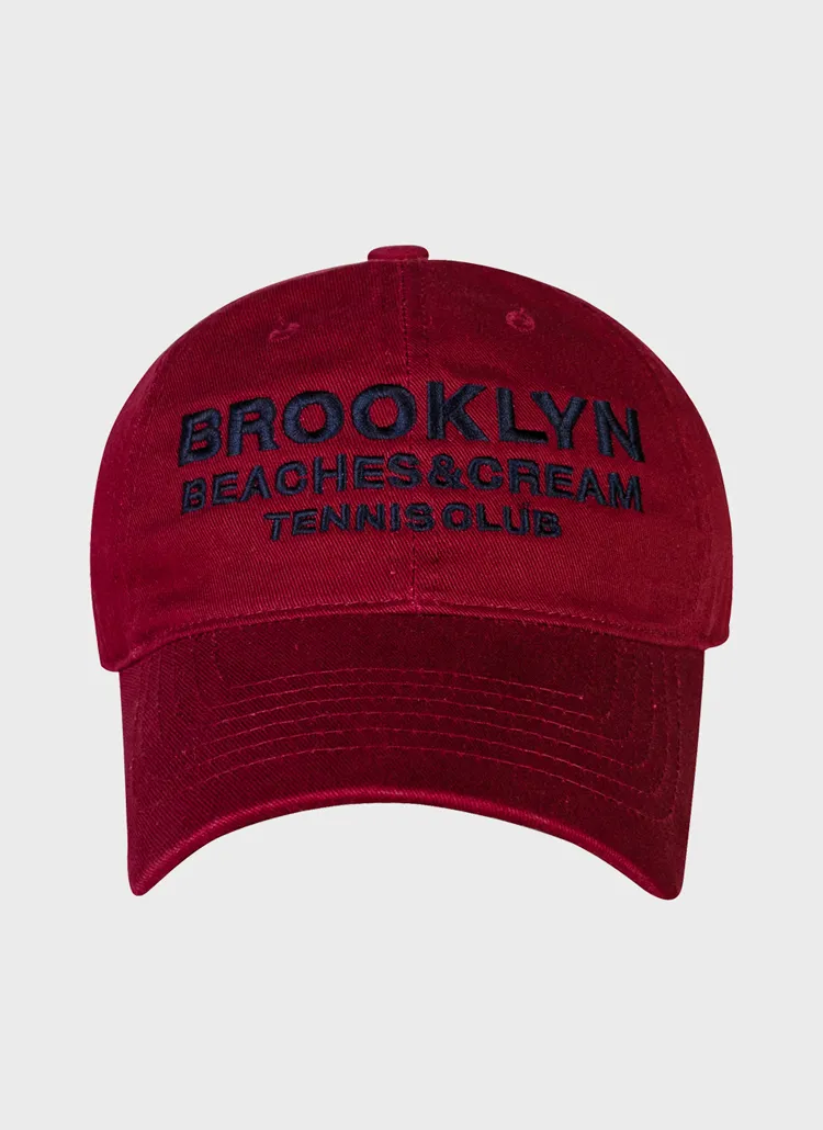 BROOKLYN TENNIS CLUB刺繍キャップ(BURGUNDY) | 詳細画像1