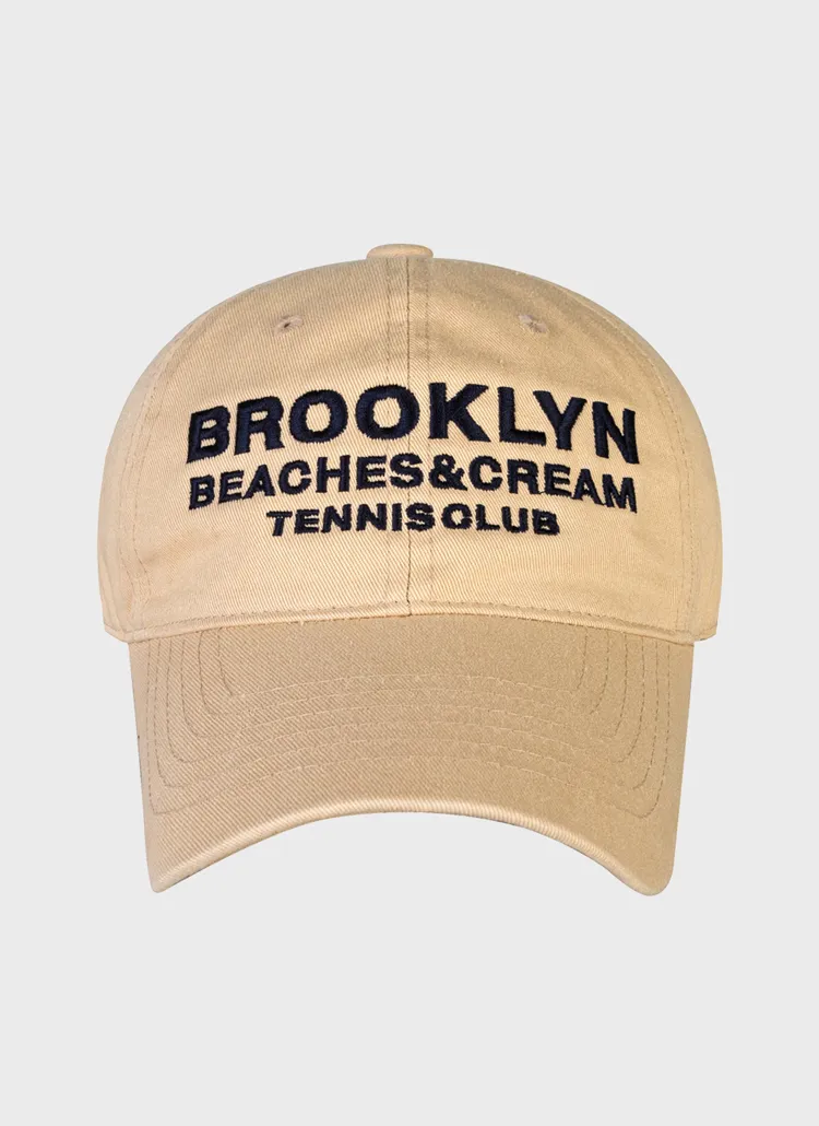 BROOKLYN TENNIS CLUB刺繍キャップ(BEIGE) | 詳細画像1