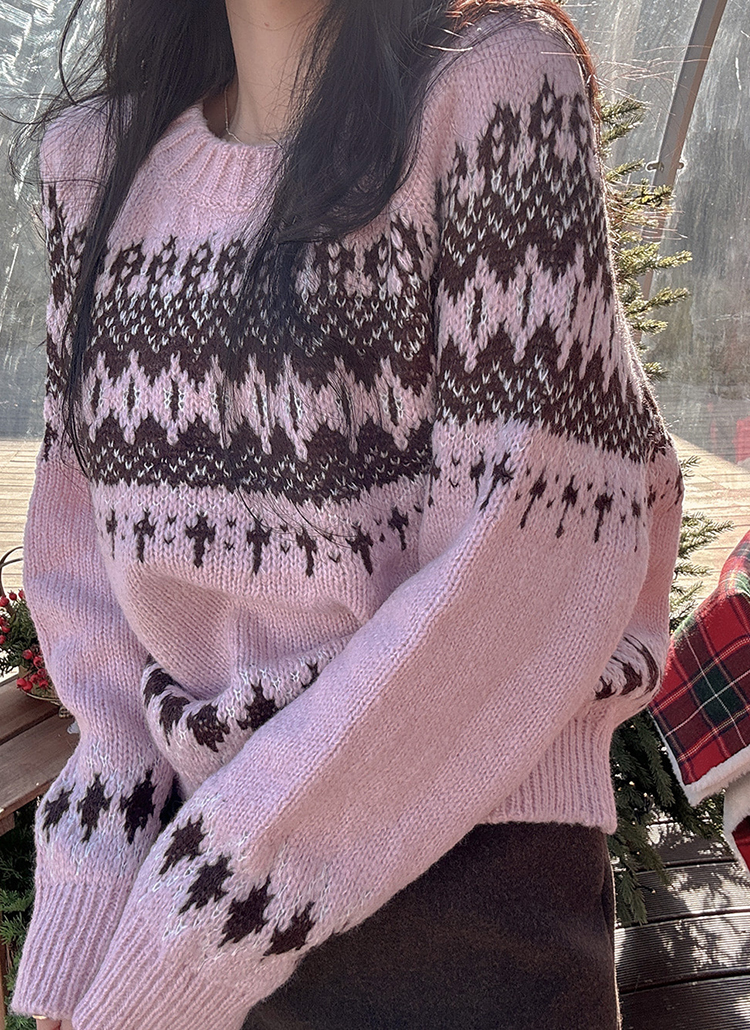 ノルディックラグランスリーブニット・p634560