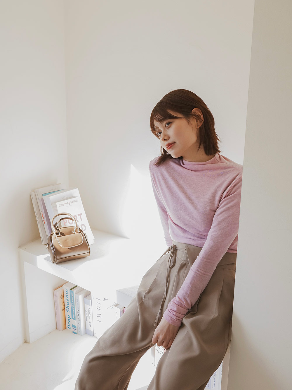 ハーフネック長袖Tシャツ | 詳細画像13