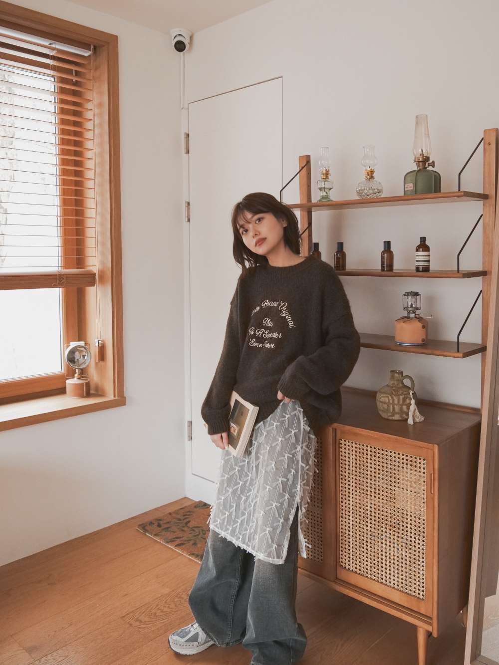 ウール混刺繍レタリングニット | 詳細画像7