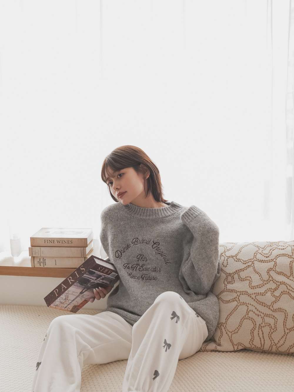 ウール混刺繍レタリングニット | 詳細画像10