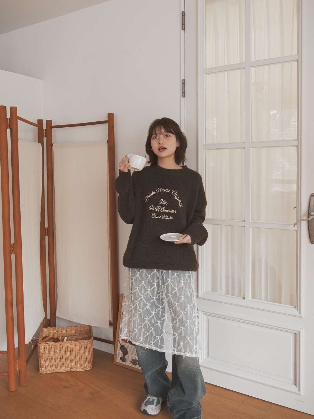 ウール混刺繍レタリングニット | 詳細画像11