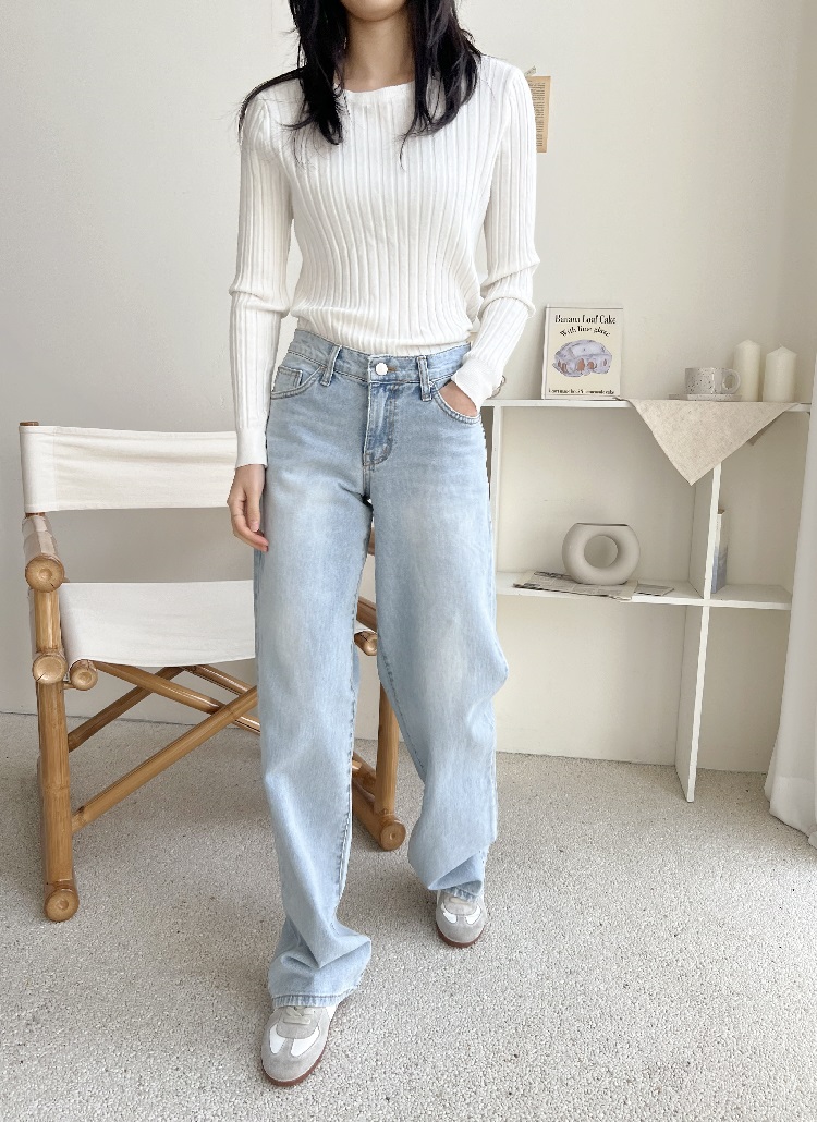 ロングストレートデニムパンツ | レディースファッション通販