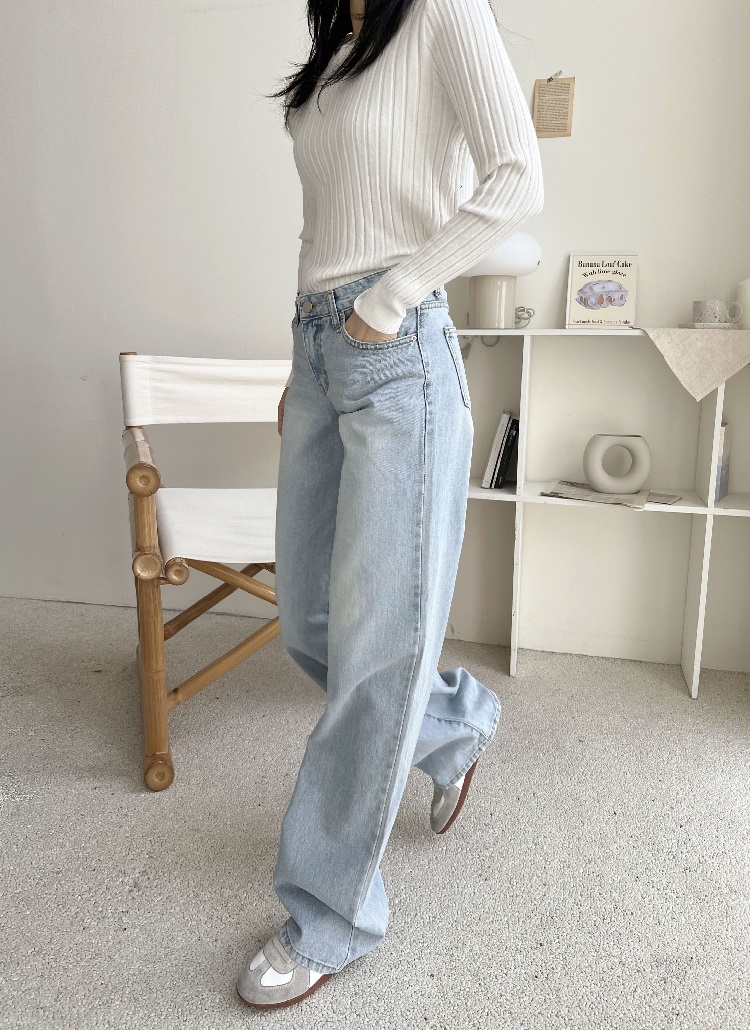ロングストレートデニムパンツ | レディースファッション通販