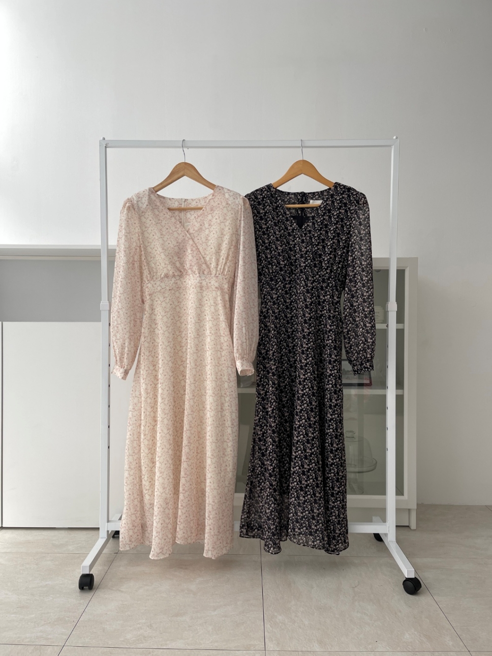カシュクール花柄シフォンリボンワンピース | 詳細画像24