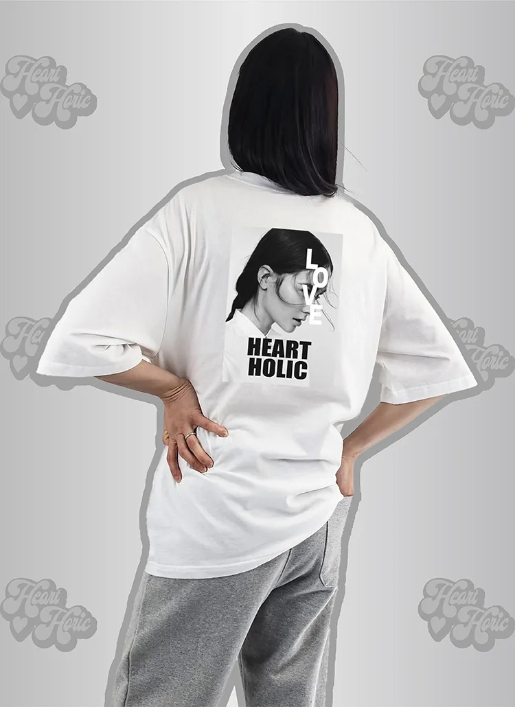 LOVEプリントオーバーTシャツ | heartholic | 詳細画像1