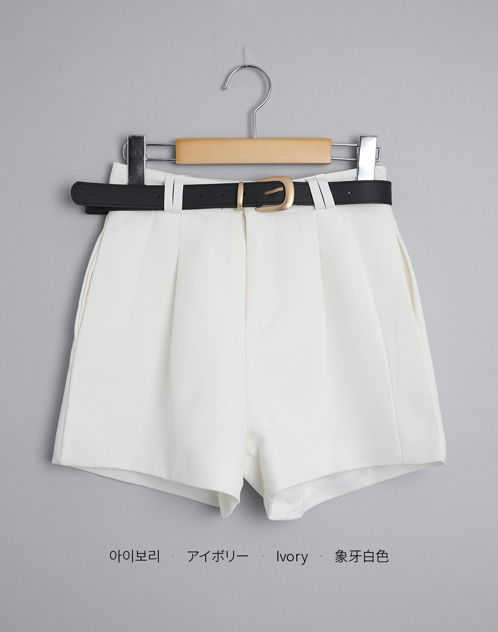 ベルト付タックショートパンツ | レディースファッション通販 - DHOLIC