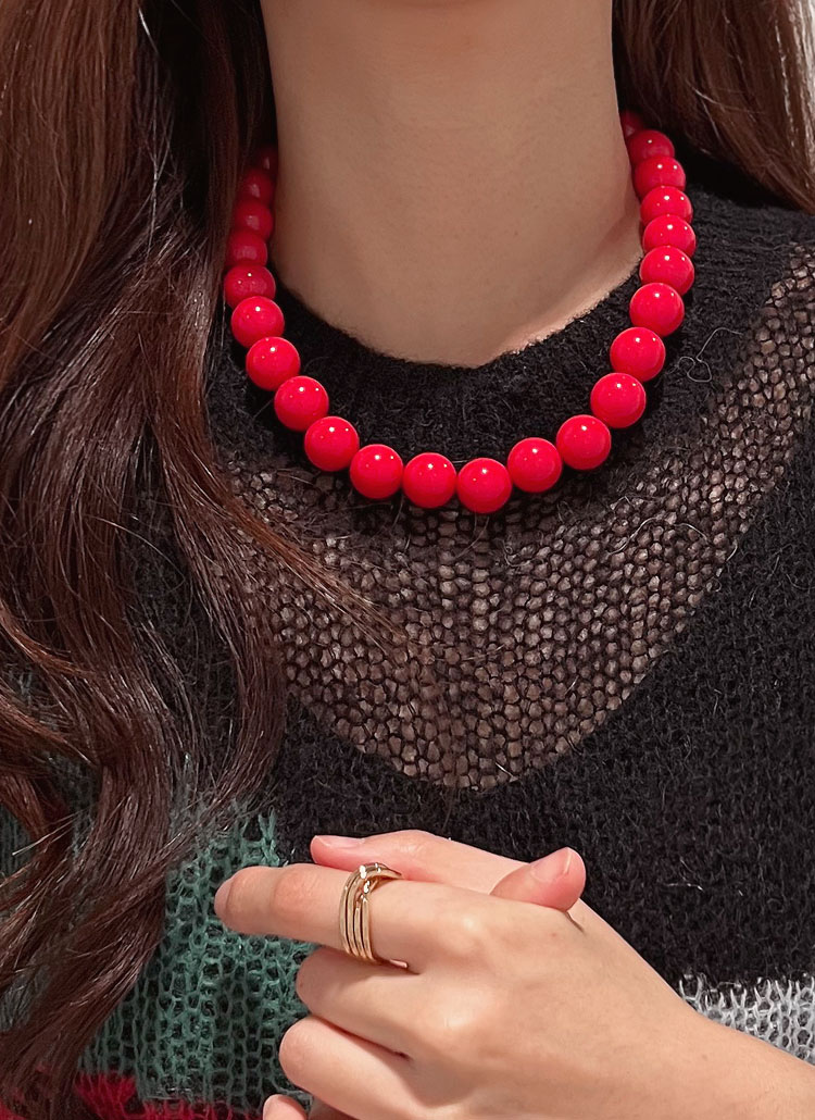 カラーボールネックレス | レディースファッション通販 - DHOLIC