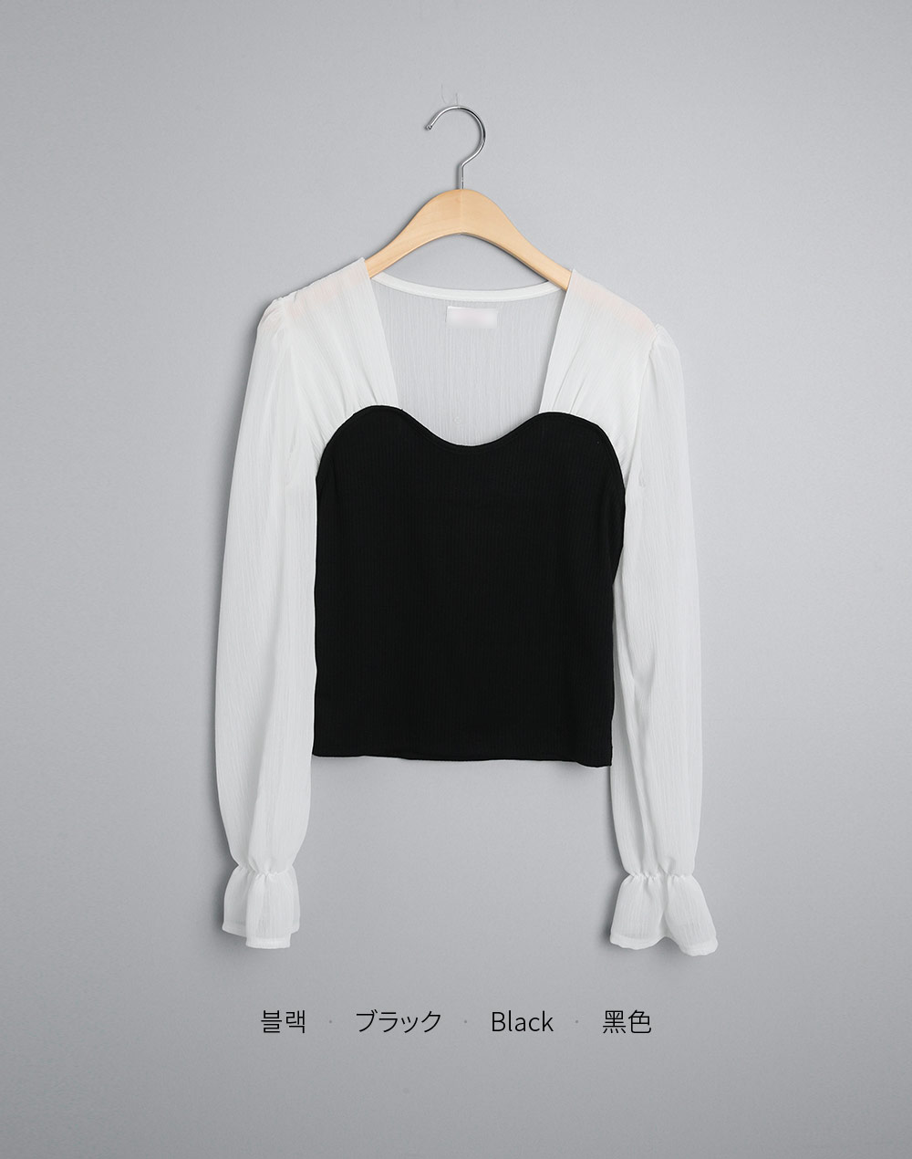 ハートネックシアースリーブTシャツ | DHOLIC | 詳細画像16