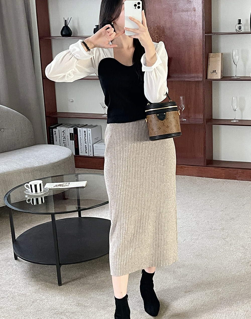 ハートネックシアースリーブTシャツ | DHOLIC | 詳細画像3