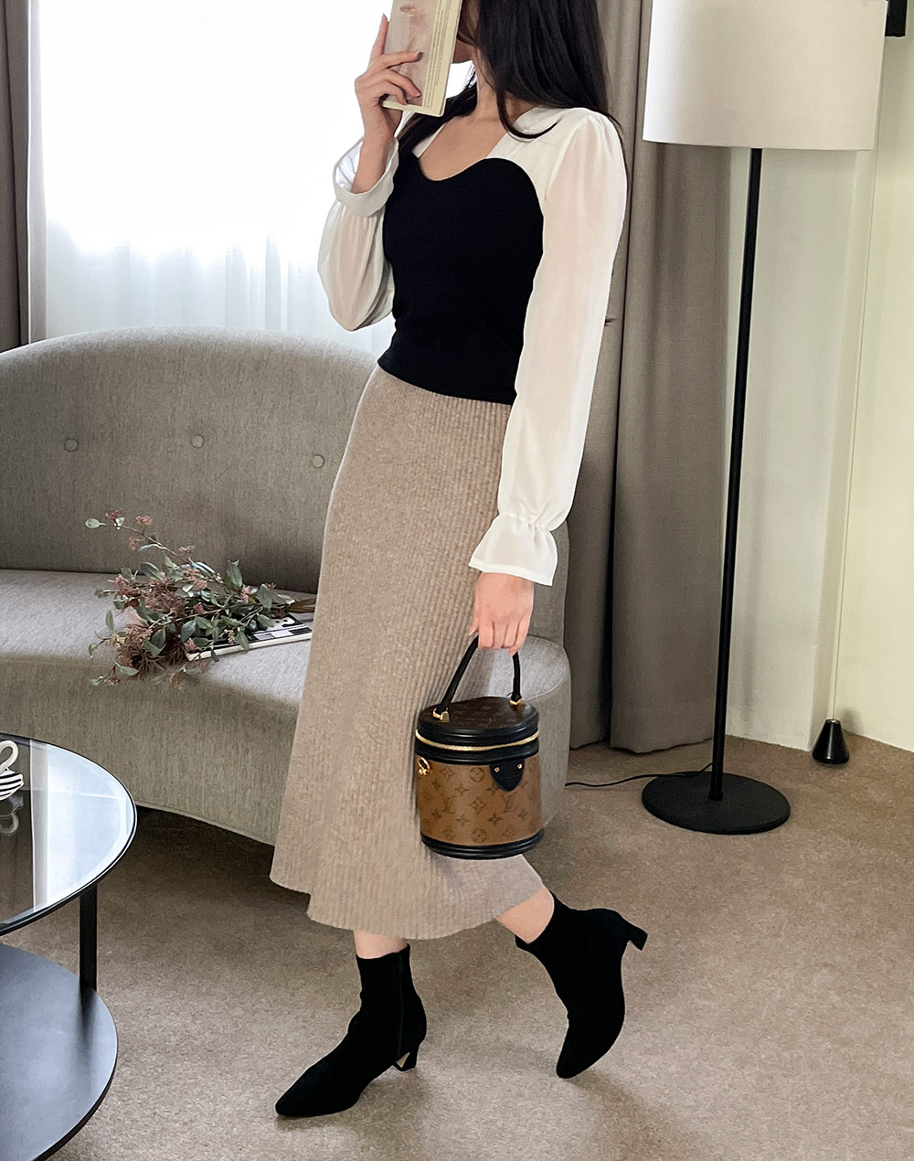 ハートネックシアースリーブTシャツ | DHOLIC | 詳細画像5